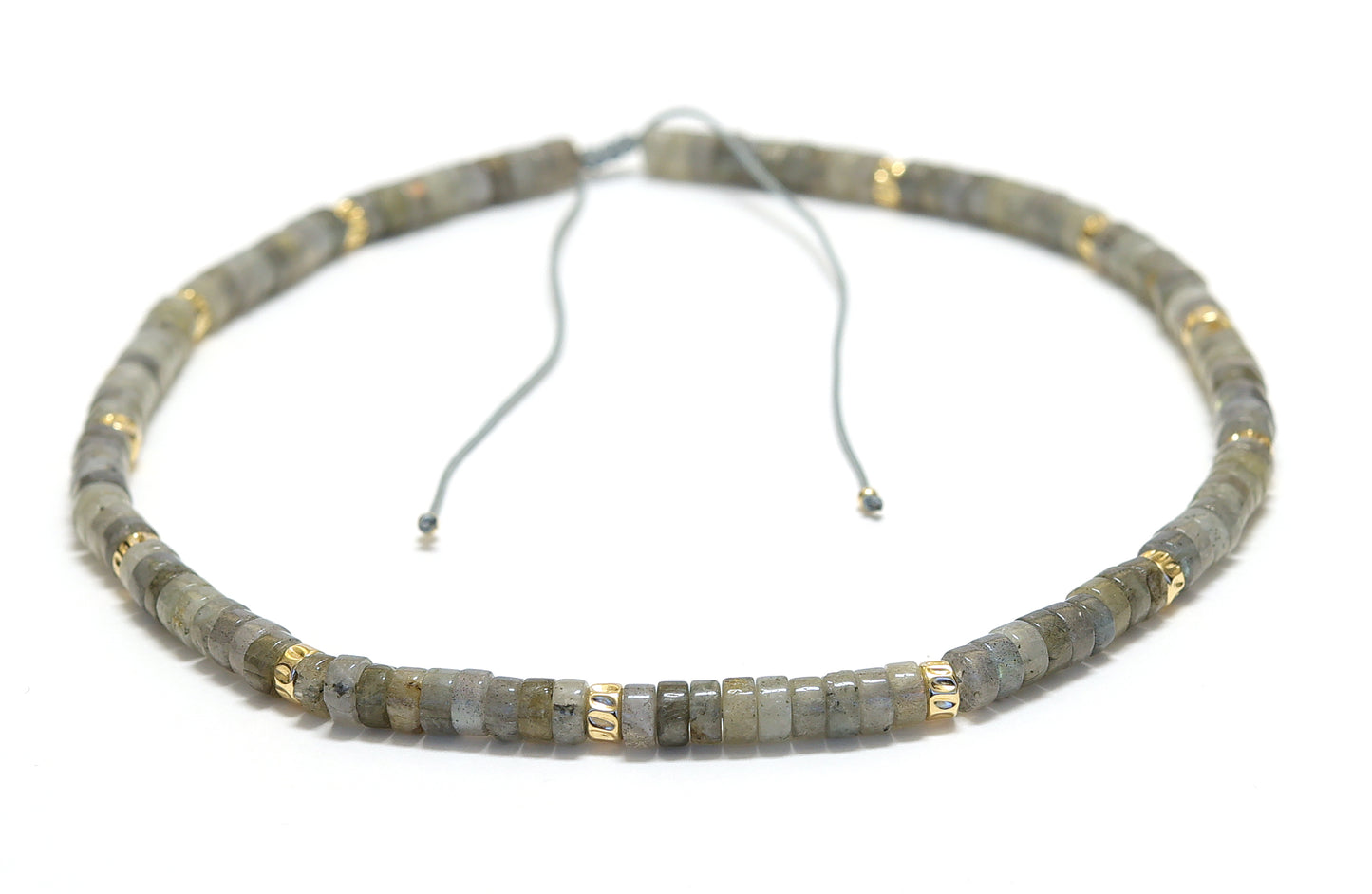 Collier Unisexe réglable collection Caroline en pierre de Labradorite