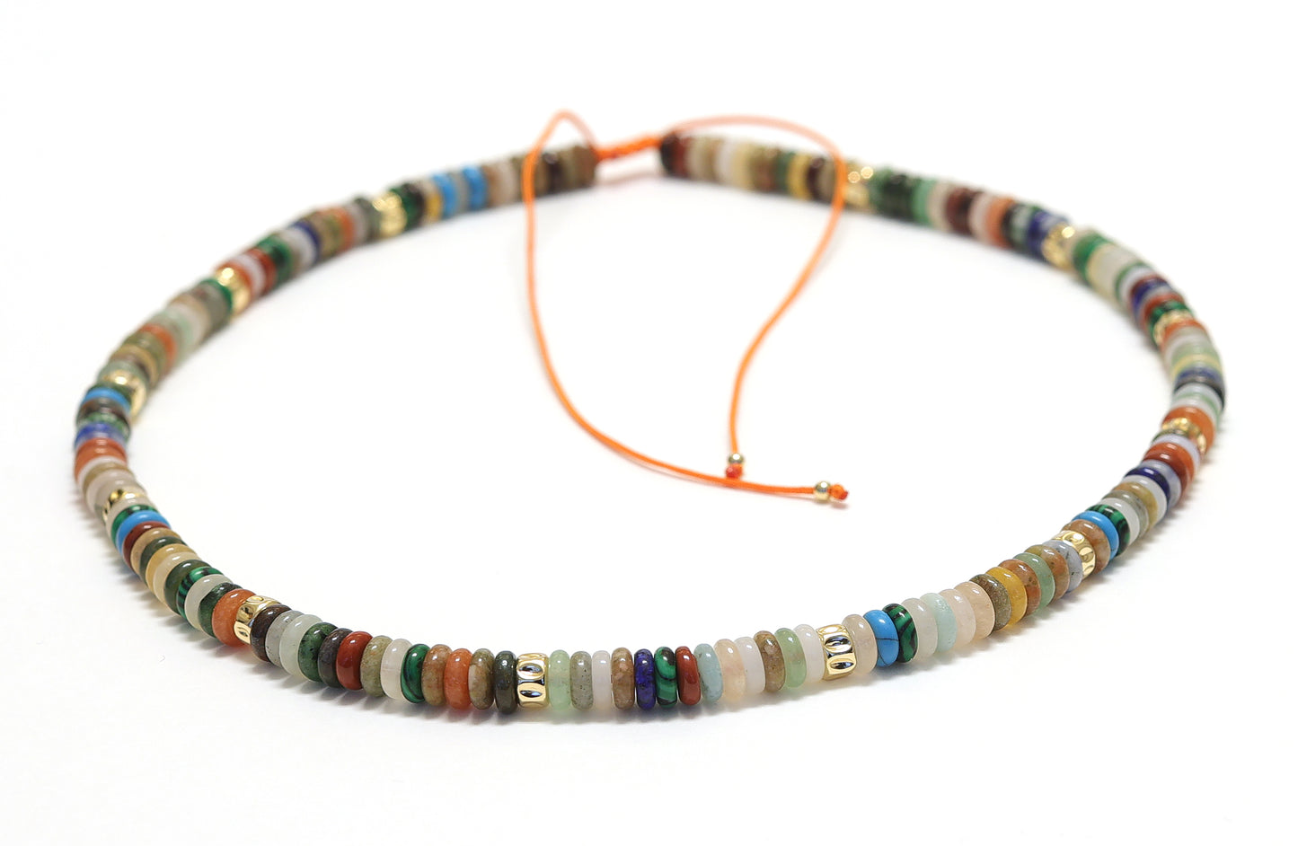 Collier Unisexe réglable collection Caroline en mix de Pierre