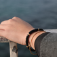 Bracelet unisexe réglable en pierre d'Onyx
