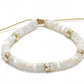 Bracelet unisexe réglable en pierre de nacre