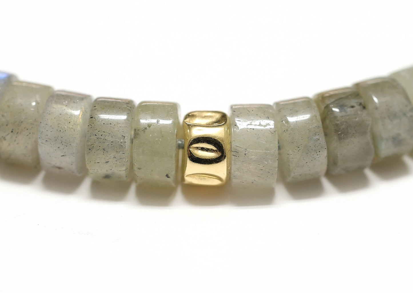 Bracelet unisexe en pierre de labradorite, réglable