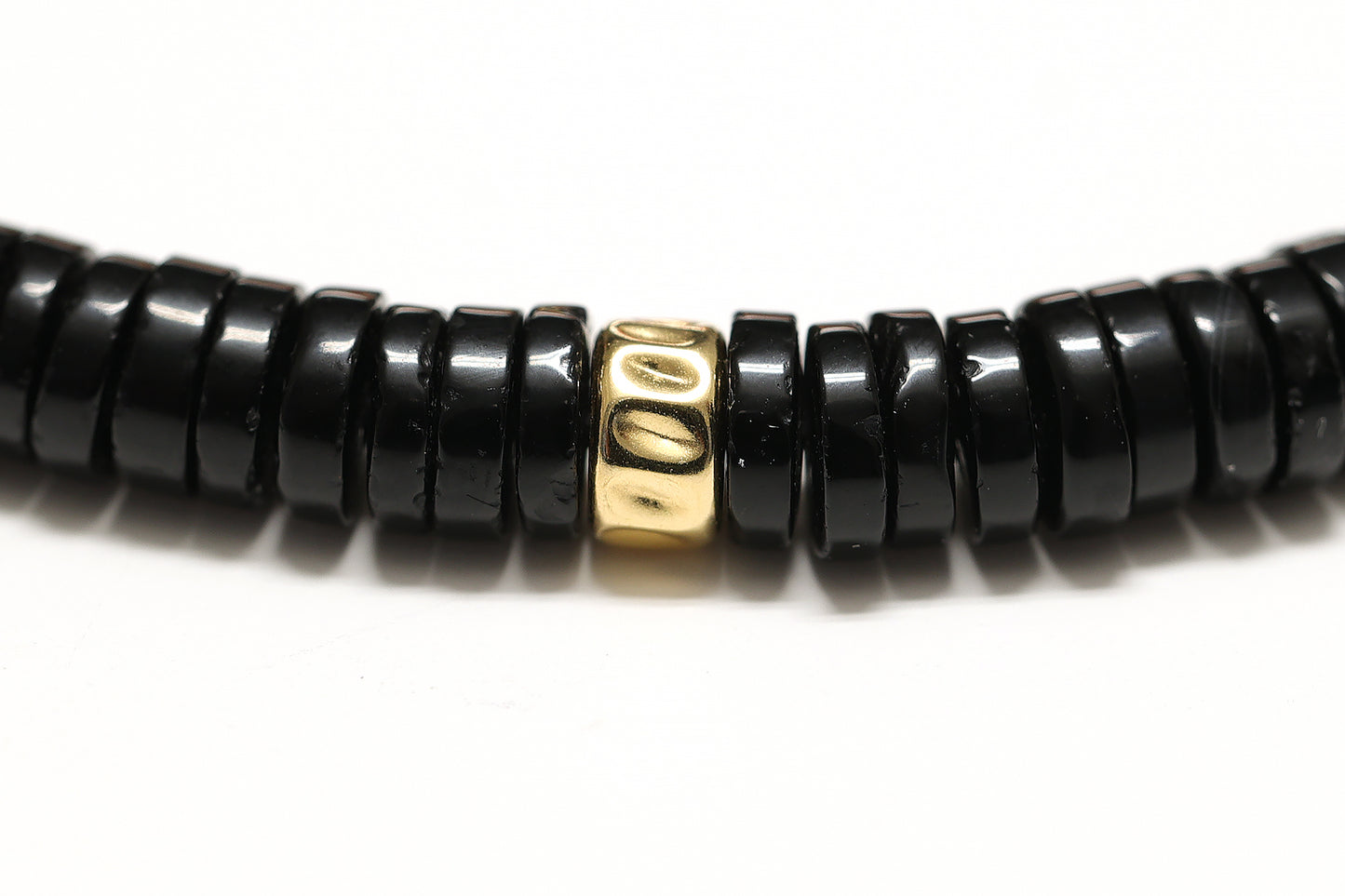 Bracelet unisexe réglable en pierre d'Onyx