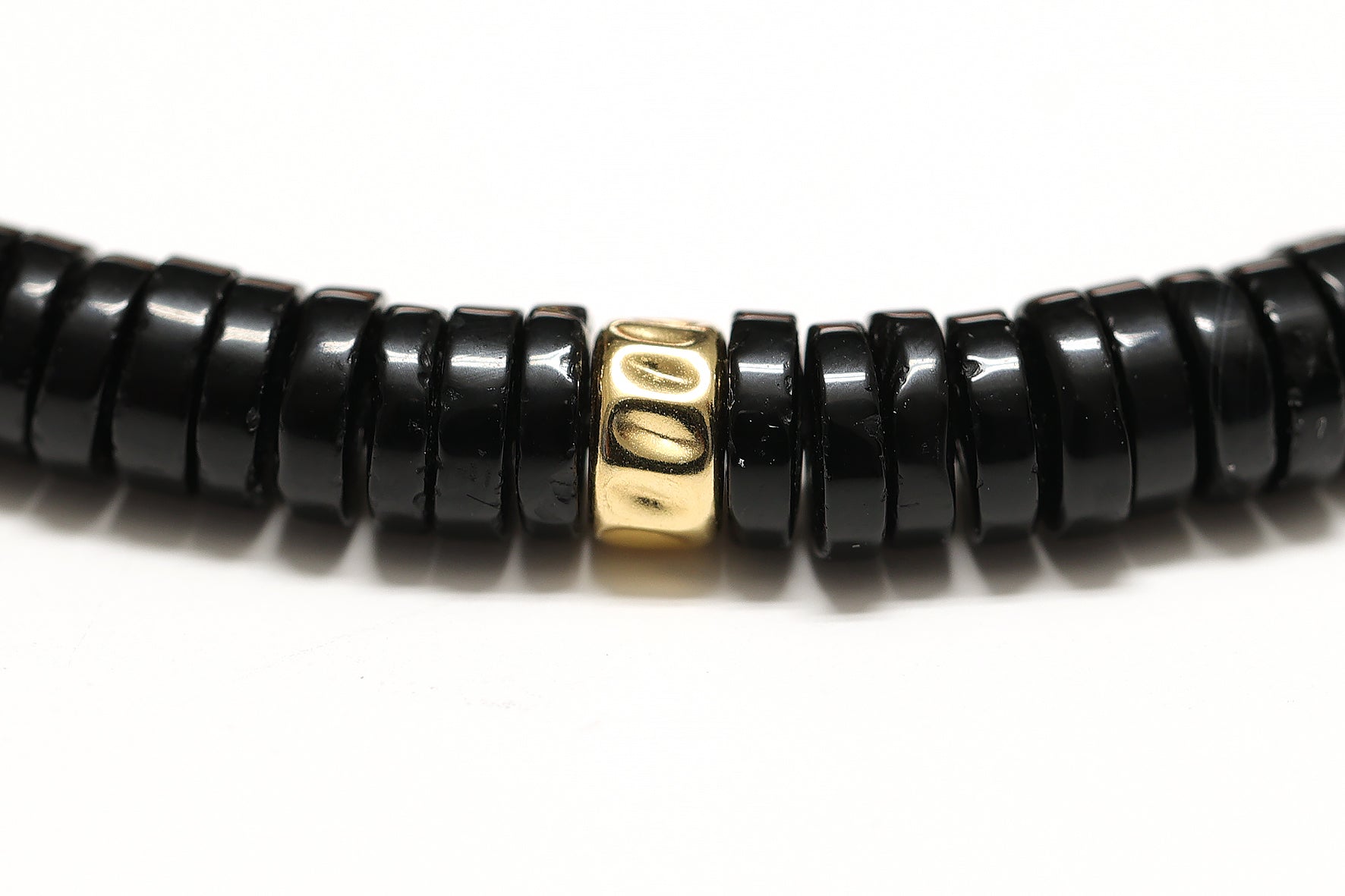 Collier Unisexe réglable collection Caroline en pierre d'Onyx