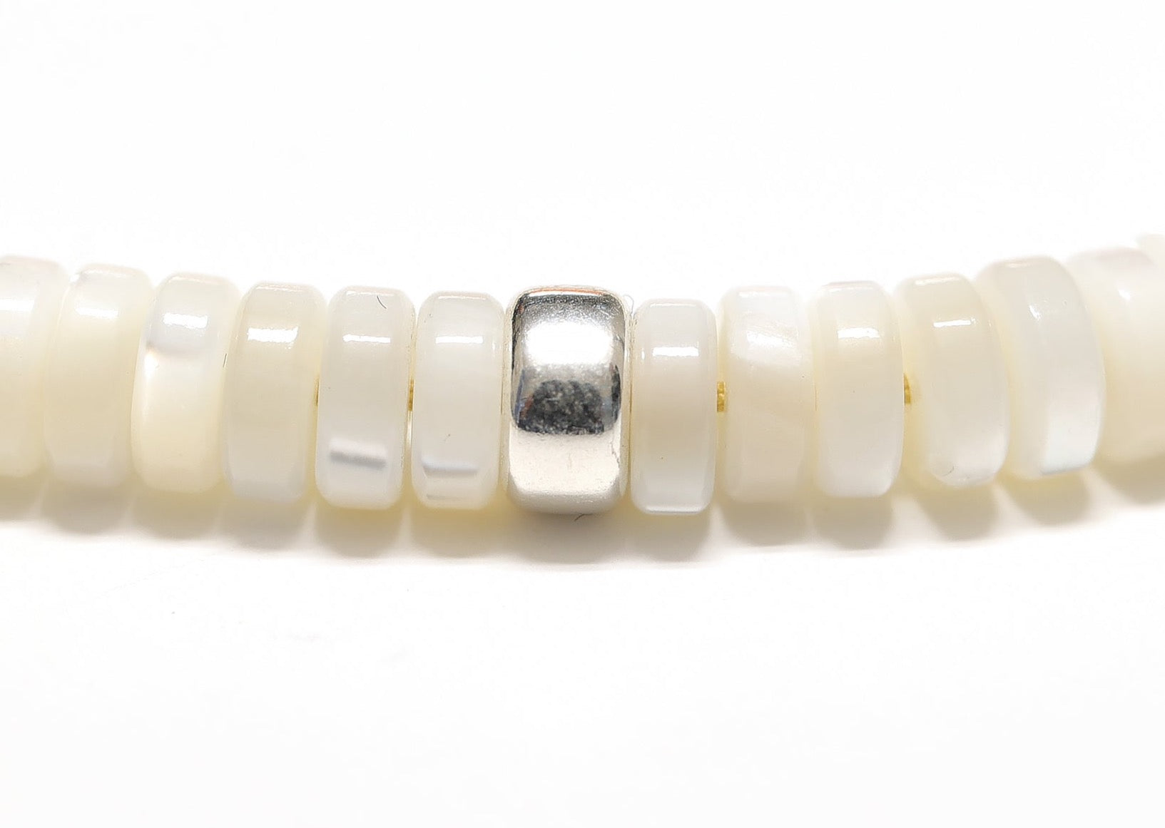 Bracelet unisexe réglable en pierre de nacre