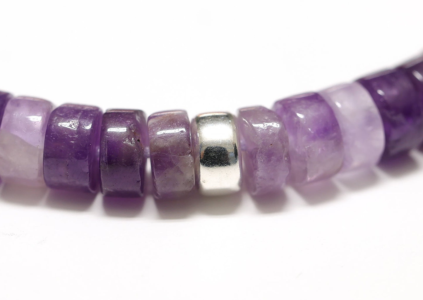 Collier réglable en pierre d'améthyste