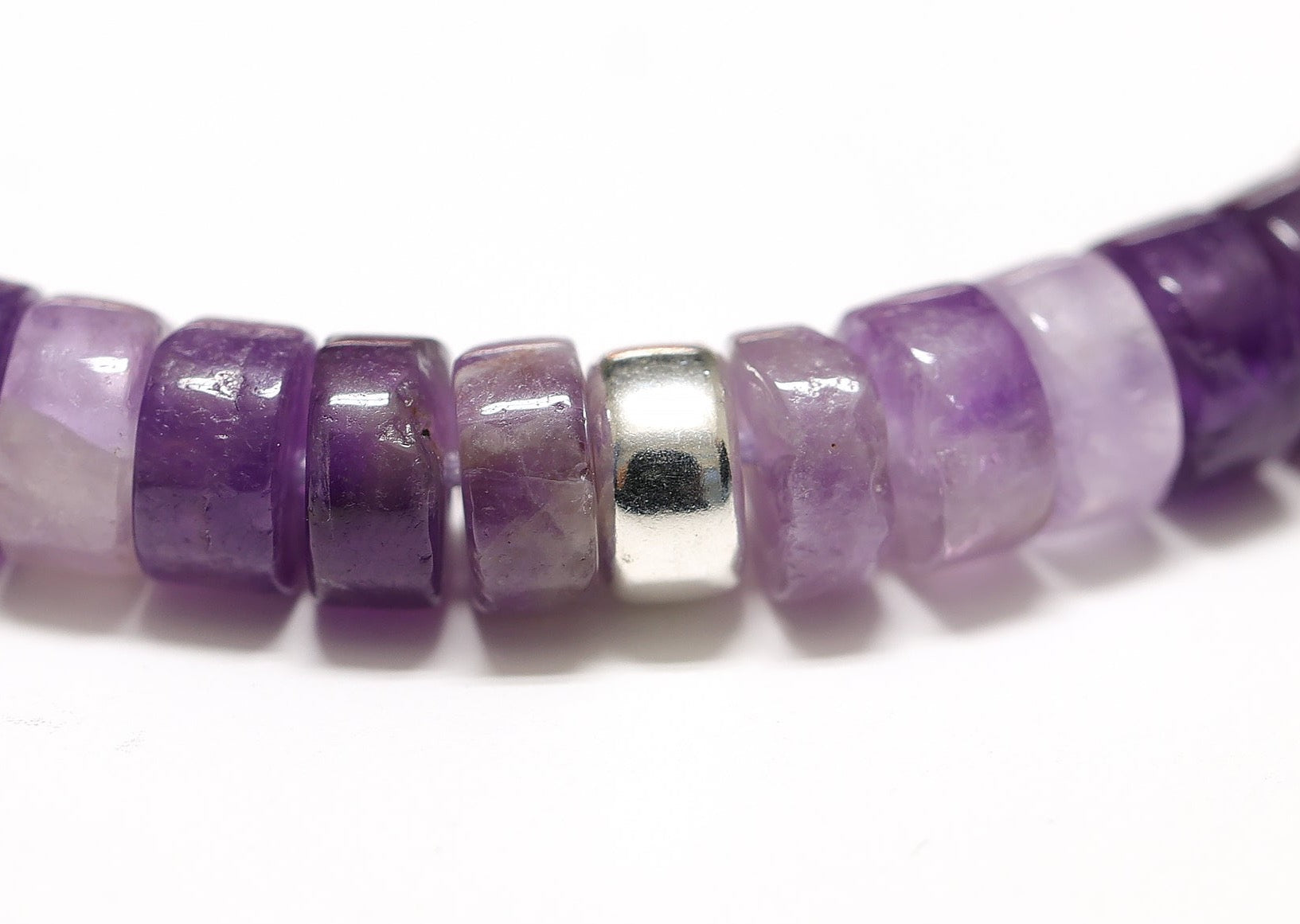 Collier réglable en pierre d'améthyste