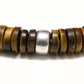 Bracelet unisexe réglable en pierre d'oeil de tigre