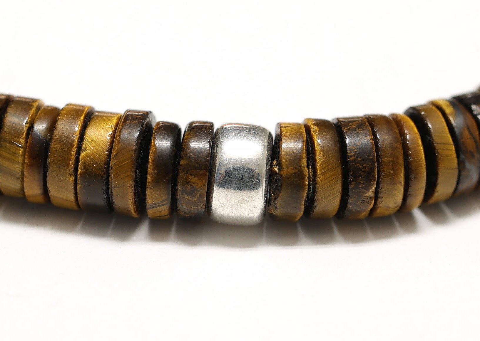 Collier Unisexe réglable collection Caroline en pierre d'Oeil de tigre