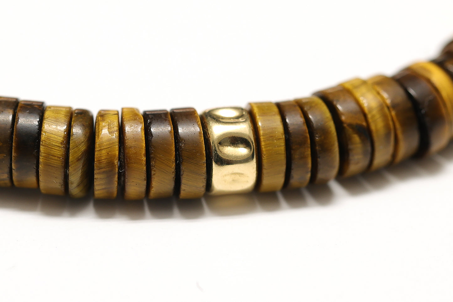 Bracelet unisexe réglable en pierre d'oeil de tigre