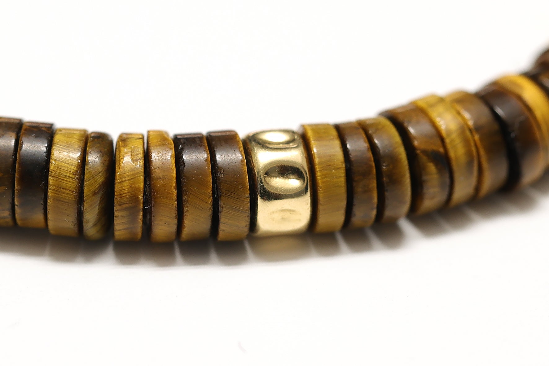 Bracelet unisexe réglable en pierre d'oeil de tigre